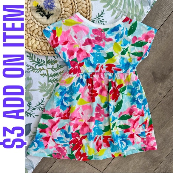 *Play Condition* Old Navy Toddler Girl’s Colorful Floral Casual Dress - Picture 1 of 15